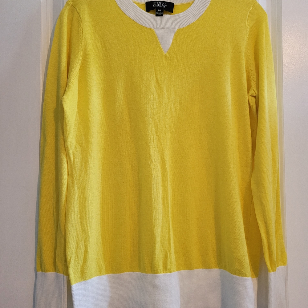 Prabal Gurung for Target Yellow and White Sweater